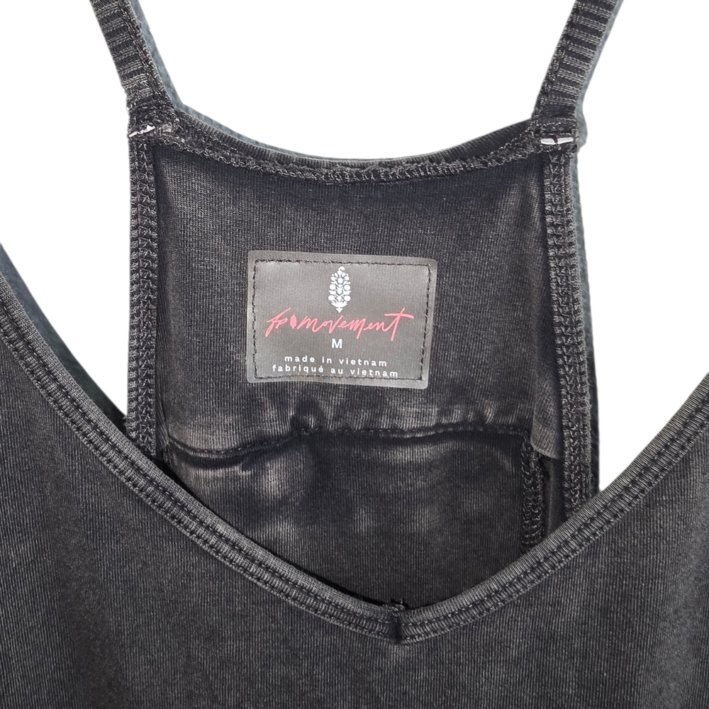 Free People Movement Hor Shot Onies Jumpsuit Black/Gray Oversized Size M - Picture 6 of 8